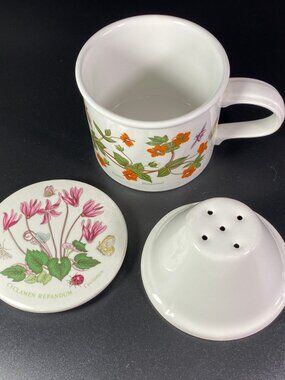 Extremely RARE !! Portmeirion botanic garden teacup with tea steeper or Infuser